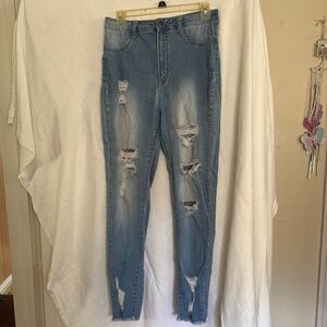 Fashion nova distressed jeans